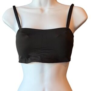 True and Co True Body Convertible Bandeau‎ Bra Black Medium NWT Wireless Soft